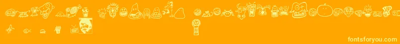 fuente Philbats – Fuentes Amarillas Sobre Fondo Naranja