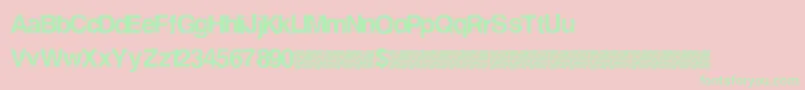 LowerResolution Font – Green Fonts on Pink Background