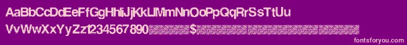 LowerResolution Font – Pink Fonts on Purple Background