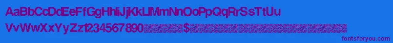 LowerResolution Font – Purple Fonts on Blue Background