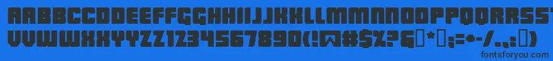 LOWRB    Font – Black Fonts on Blue Background