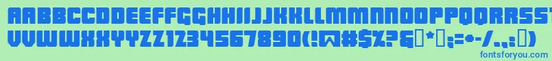 LOWRB    Font – Blue Fonts on Green Background