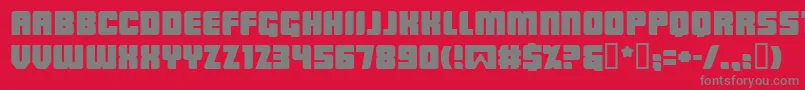 LOWRB    Font – Gray Fonts on Red Background