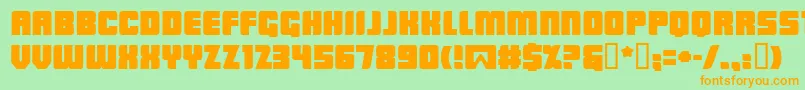 LOWRB    Font – Orange Fonts on Green Background