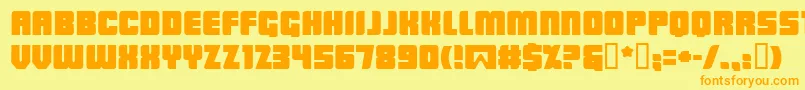 LOWRB    Font – Orange Fonts on Yellow Background