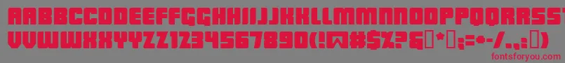 LOWRB    Font – Red Fonts on Gray Background