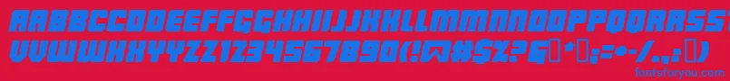 LOWRBI   Font – Blue Fonts on Red Background