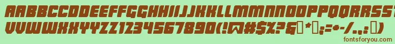 LOWRBI   Font – Brown Fonts on Green Background