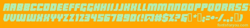 LOWRBI   Font – Green Fonts on Orange Background