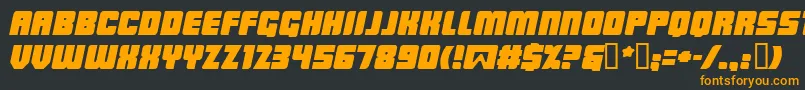 Шрифт LOWRBI   – оранжевые шрифты на чёрном фоне