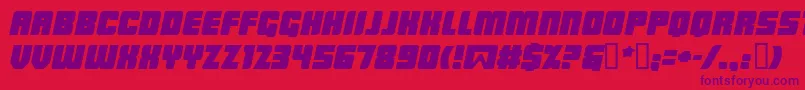 LOWRBI   Font – Purple Fonts on Red Background