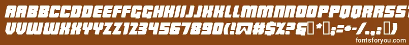 LOWRBI  フォントについての詳細 フォントLOWRBI   – 茶色の背景に白い文字