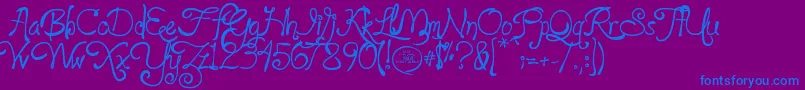 Шрифт loyalfame v1 1 – синие шрифты на фиолетовом фоне