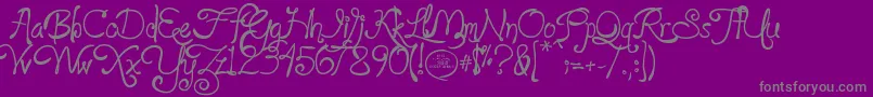 loyalfame v1 1 Font – Gray Fonts on Purple Background