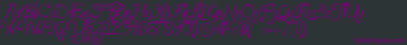 Czcionka loyalfame v1 1 – fioletowe czcionki na czarnym tle