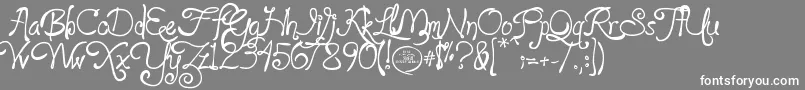 フォントloyalfame v1 1 – 灰色の背景に白い文字