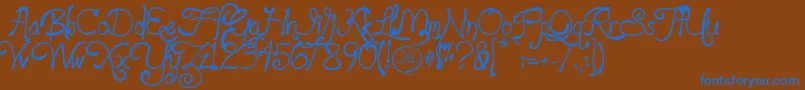 loyalfame v1 1 Font – Blue Fonts on Brown Background
