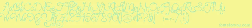 loyalfame v1 1 Font – Green Fonts on Yellow Background