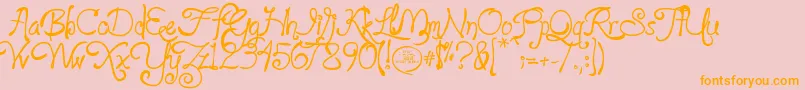 loyalfame v1 1 Font – Orange Fonts on Pink Background