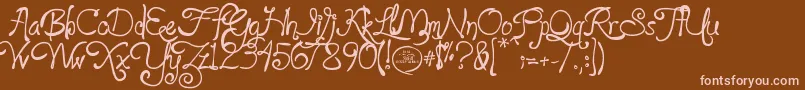 loyalfame v1 1 Font – Pink Fonts on Brown Background