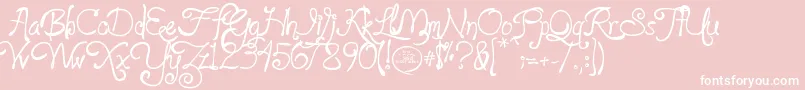 loyalfame v1 1 Font – White Fonts on Pink Background