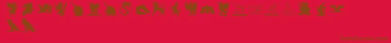 lpmyth2 Font – Brown Fonts on Red Background