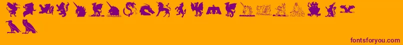 Police lpmyth2 – polices violettes sur fond orange