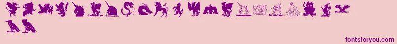Police lpmyth2 – polices violettes sur fond rose