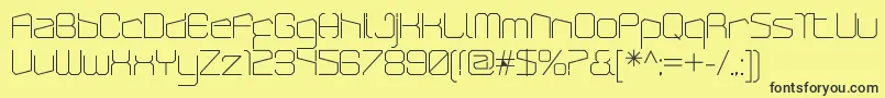 ArcticpatrolThin Font – Black Fonts on Yellow Background