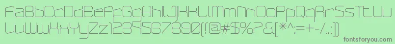フォントArcticpatrolThin – 緑の背景に灰色の文字