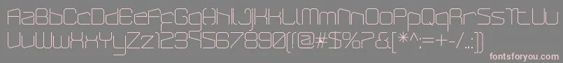 ArcticpatrolThin Font – Pink Fonts on Gray Background