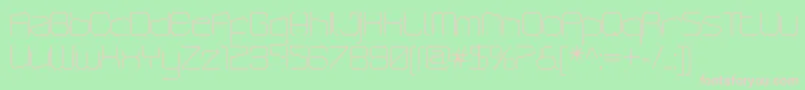 ArcticpatrolThin Font – Pink Fonts on Green Background