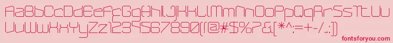 ArcticpatrolThin Font – Red Fonts on Pink Background