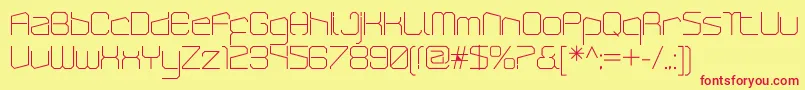 ArcticpatrolThin Font – Red Fonts on Yellow Background