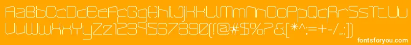 ArcticpatrolThin Font – White Fonts on Orange Background