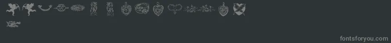 lpromantic1 Font – Gray Fonts on Black Background