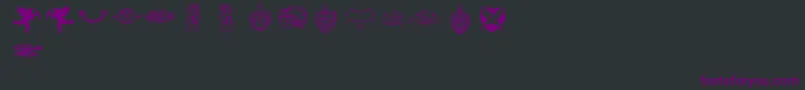 lpromantic1 Font – Purple Fonts on Black Background