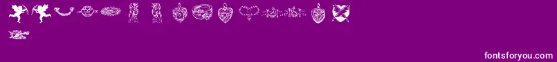 lpromantic1 Font – White Fonts on Purple Background