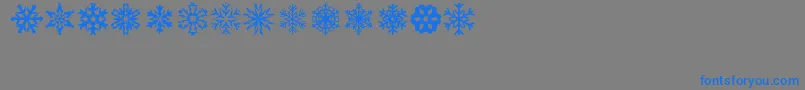 Police lpsnowflake – polices bleues sur fond gris