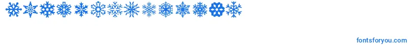 lpsnowflake-Schriftart – Blaue Schriften