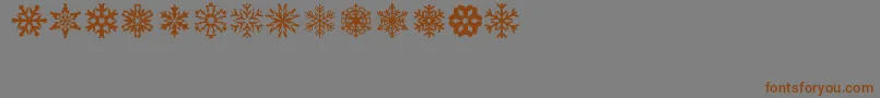 fuente lpsnowflake – Fuentes Marrones Sobre Fondo Gris