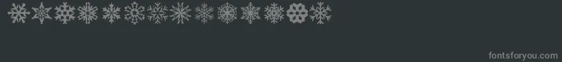 Czcionka lpsnowflake – szare czcionki na czarnym tle