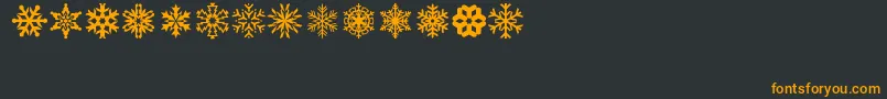 lpsnowflake Font – Orange Fonts on Black Background