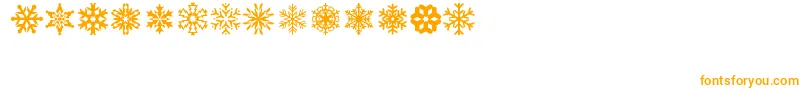 Police lpsnowflake – polices orange sur fond blanc