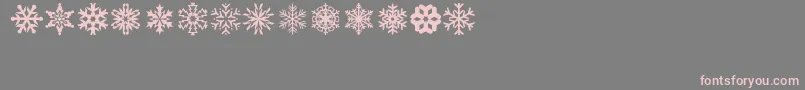 Fonte lpsnowflake – fontes rosa em um fundo cinza