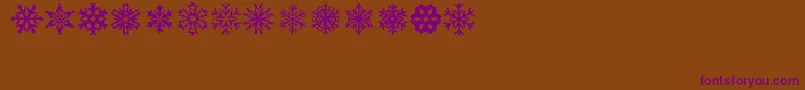 lpsnowflake Font – Purple Fonts on Brown Background