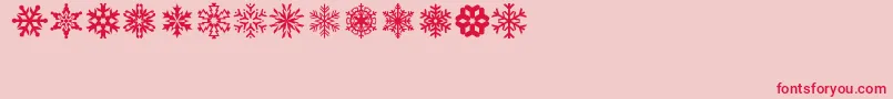 lpsnowflake Font – Red Fonts on Pink Background