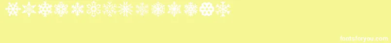 lpsnowflake Font – White Fonts on Yellow Background