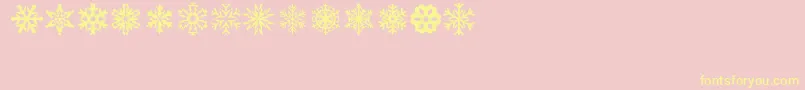 lpsnowflake Font – Yellow Fonts on Pink Background