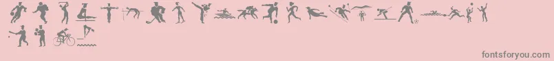 lpsports1 Font – Gray Fonts on Pink Background